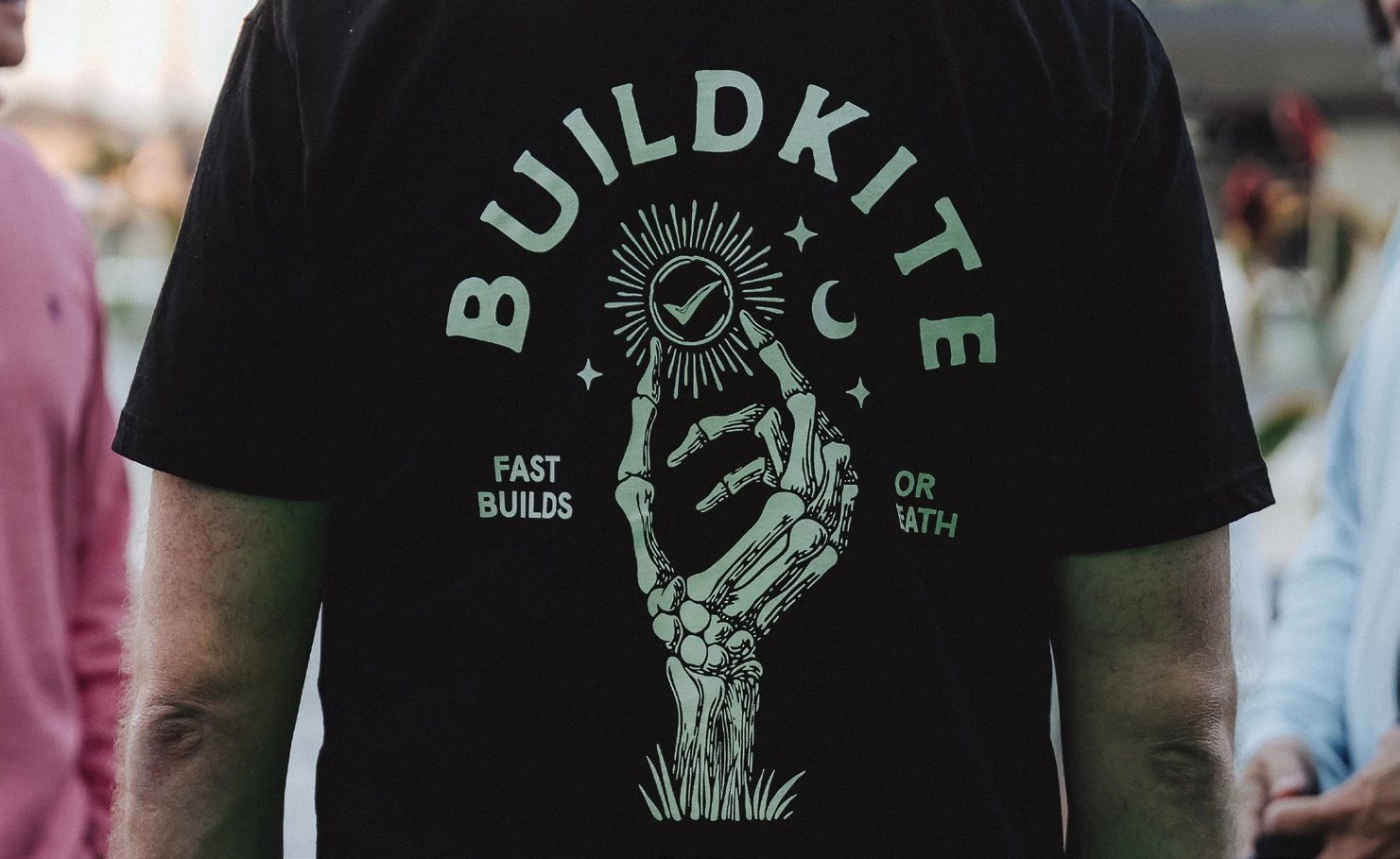 Buildkite’s Fast Builds or Death T-shirt