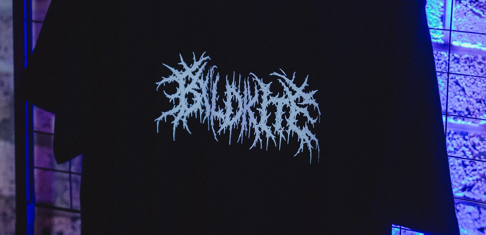 Buildkite’s metal-inspired wordmark T-shirt